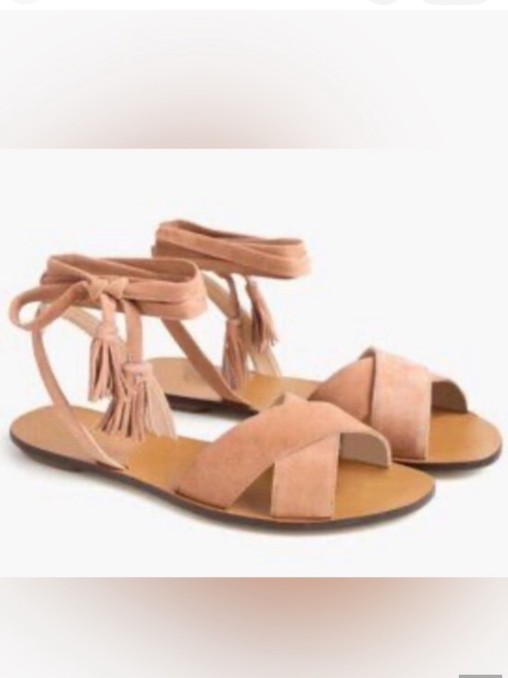 JCREW LACE-UP SUEDE SANDALS
